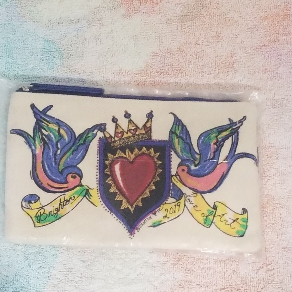 BRIGHTON NWT Love of Art Zipper Pouch